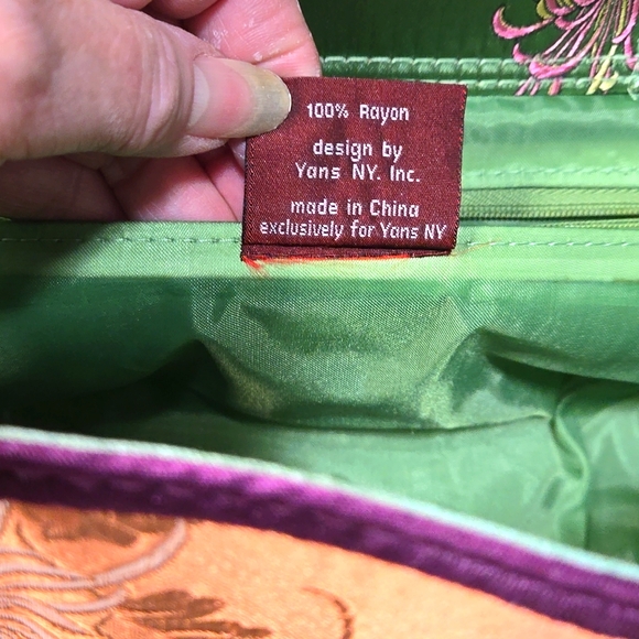 NWT  Yans NY 100% Rayon Embroidered Purse - Picture 8 of 9